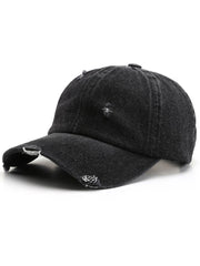 Fashion Retro Ripped Washed Distressed Denim Baseball Cap