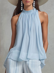 Light Blue Chiffon Shirt
